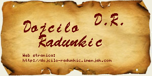 Dojčilo Radunkić vizit kartica